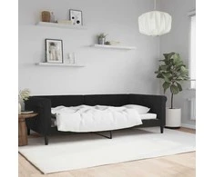 Lova Sofa, juodos spalvos, 100x200cm, aksomas
