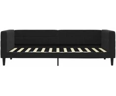 Lova Sofa, juodos spalvos, 100x200cm, aksomas