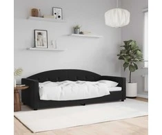Lova Sofa, juodos spalvos, 80x200cm, aksomas