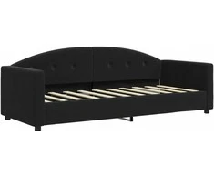 Lova Sofa, juodos spalvos, 80x200cm, aksomas