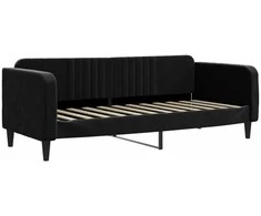 Lova Sofa, juodos spalvos, 80x200cm, aksomas