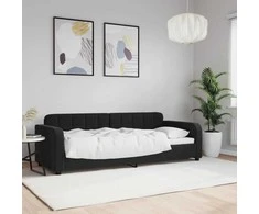 Lova Sofa, juodos spalvos, 80x200cm, aksomas