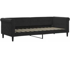 Lova Sofa, juodos spalvos, 80x200cm, aksomas