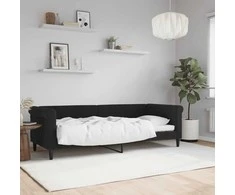 Lova Sofa, juodos spalvos, 80x200cm, aksomas