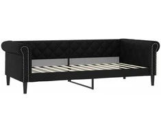 Lova Sofa, juodos spalvos, 80x200cm, dirbtinė oda