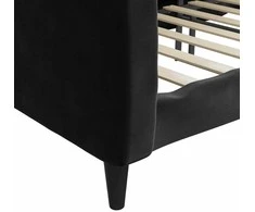 Lova Sofa, juodos spalvos, 90x190cm, aksomas