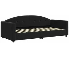 Lova Sofa, juodos spalvos, 90x190cm, aksomas