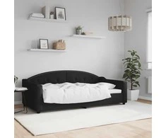 Lova Sofa, juodos spalvos, 90x190cm, audinys