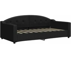 Sofa, juodos spalvos, 90x190cm, audinys