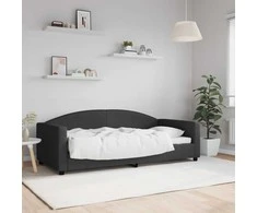 Lova Sofa, juodos spalvos, 90x190cm, audinys