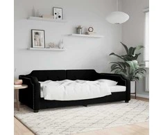 Lova Sofa, juodos spalvos, 90x190cm, audinys