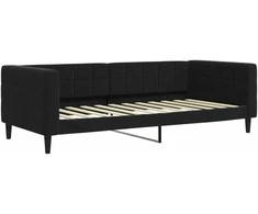 Lova Sofa, juodos spalvos, 90x200cm, aksomas