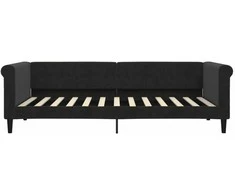 Sofa, juodos spalvos, 90x200cm, aksomas