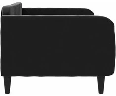Sofa, juodos spalvos, 90x200cm, aksomas