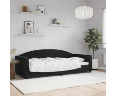 Lova Sofa, juodos spalvos, 90x200cm, aksomas