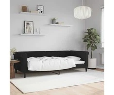 Lova Sofa, juodos spalvos, 90x200cm, aksomas
