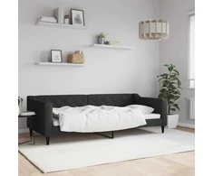 Lova Sofa, juodos spalvos, 90x200cm, audinys