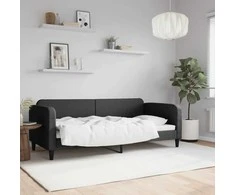 Lova Sofa, juodos spalvos, 90x200cm, audinys