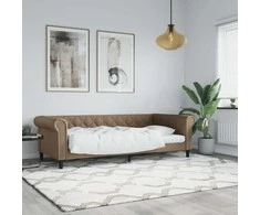 Lova Sofa, kapučino spalvos, 80x200cm, dirbtinė oda
