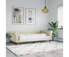 Lova Sofa, kreminės spalvos, 100x200cm, dirbtinė oda