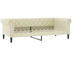 Lova Sofa, kreminės spalvos, 80x200cm, dirbtinė oda