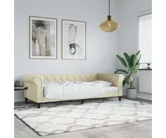 Lova Sofa, kreminės spalvos, 80x200cm, dirbtinė oda