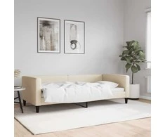Lova Sofa, kreminės spalvos, 90x200cm, audinys