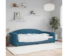 Lova Sofa, mėlynos spalvos, 100x200cm, aksomas