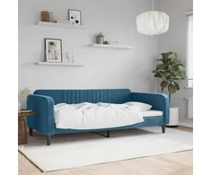 Lova Sofa, mėlynos spalvos, 100x200cm, aksomas