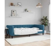 Lova Sofa, mėlynos spalvos, 100x200cm, aksomas