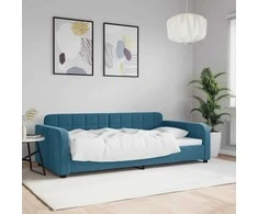 Lova Sofa, mėlynos spalvos, 100x200cm, aksomas