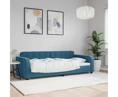Lova Sofa, mėlynos spalvos, 90x200cm, aksomas