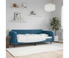 Lova Sofa, mėlynos spalvos, 90x200cm, aksomas