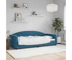 Lova Sofa, mėlynos spalvos, 90x200cm, aksomas