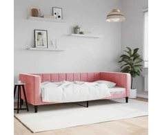 Lova Sofa, rožinės spalvos, 100x200cm, aksomas