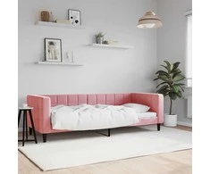Lova Sofa, rožinės spalvos, 80x200cm, aksomas