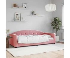 Lova Sofa, rožinės spalvos, 90x200cm, aksomas
