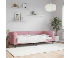 Lova Sofa, rožinės spalvos, 90x200cm, aksomas