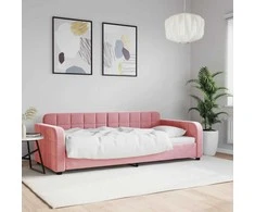Lova Sofa, rožinės spalvos, 90x200cm, aksomas