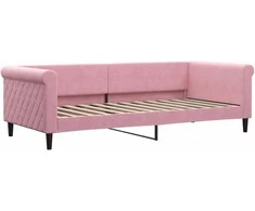 Sofa, rožinės spalvos, 90x200cm, aksomas