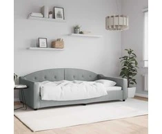 Lova Sofa, šviesiai pilkos spalvos, 100x200cm, audinys