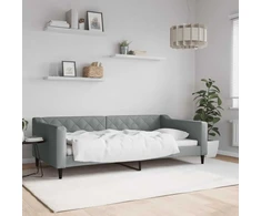Lova Sofa, šviesiai pilkos spalvos, 100x200cm, audinys