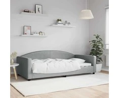 Lova Sofa, šviesiai pilkos spalvos, 100x200cm, audinys