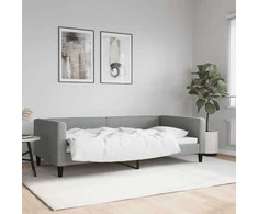 Lova Sofa, šviesiai pilkos spalvos, 100x200cm, audinys