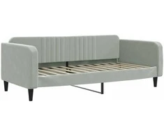 Lova Sofa, šviesiai pilkos spalvos, 100x200cm, aksomas
