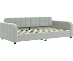 Lova Sofa, šviesiai pilkos spalvos, 100x200cm, aksomas