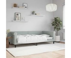 Lova Sofa, šviesiai pilkos spalvos, 100x200cm, aksomas