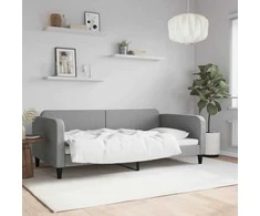 Lova Sofa, šviesiai pilkos spalvos, 100x200cm, audinys