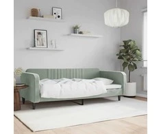 Lova Sofa, šviesiai pilkos spalvos, 100x200cm, aksomas