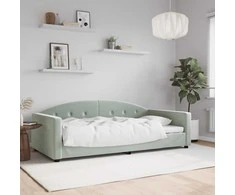 Lova Sofa, šviesiai pilkos spalvos, 100x200cm, aksomas